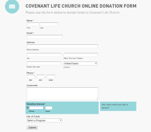 CLC online donation form