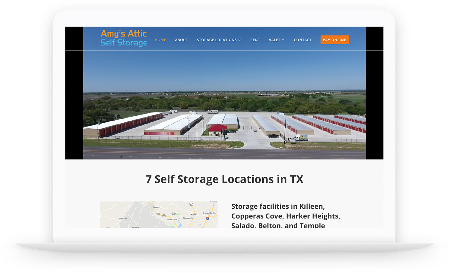 self storage optimized website