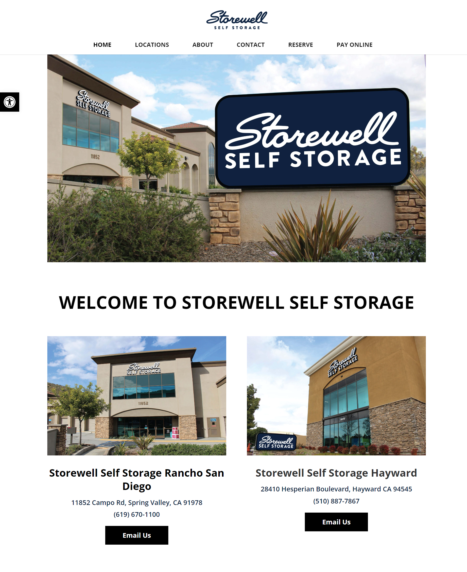 ace self storage new website